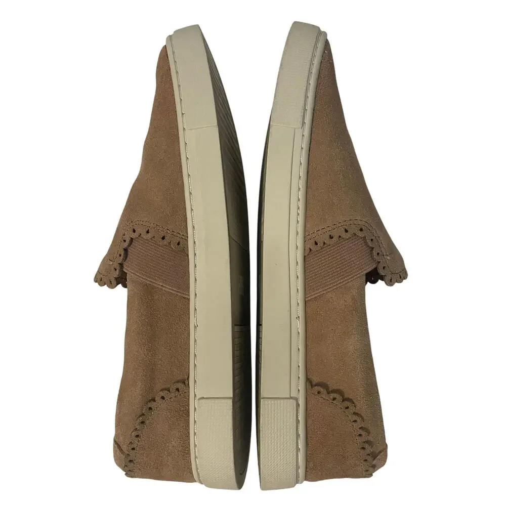 Frye Women’s Ivy Scallop Suede Slip On Sneakers Pale Blush Size 6.5